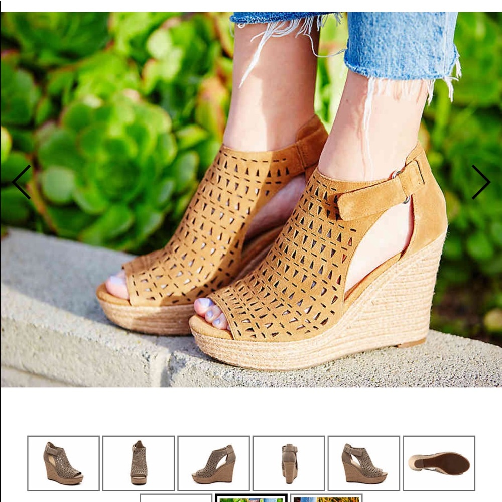 New Marc Fisher Helina Suede Wedges Size: 6.5
